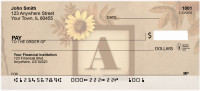 Sunflowers Monogram A Personal Checks | BBJ-44