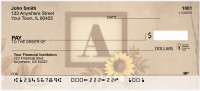Sunflowers Monogram A Personal Checks | BBJ-44