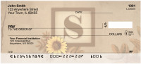 Sunflowers Monogram S Personal Checks | BBJ-62