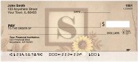 Sunflowers Monogram S Personal Checks | BBJ-62