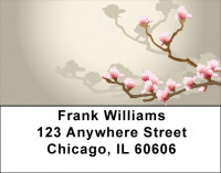 Oriental Cherry Blossoms Address Labels | LBQBG-34