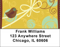 Birds And Swirls Address Labels | LBQBR-32