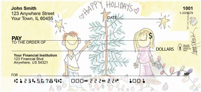 Happy Holidays Personal Checks | AMY-06