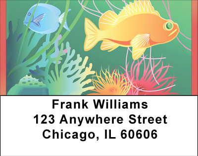 Colorful Tropical Fish Address Labels | LBBBB-38