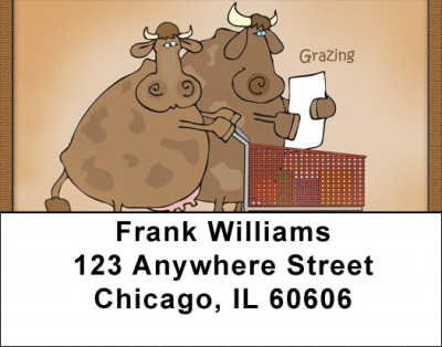 A Cow's Life Address Labels | LBQBB-04