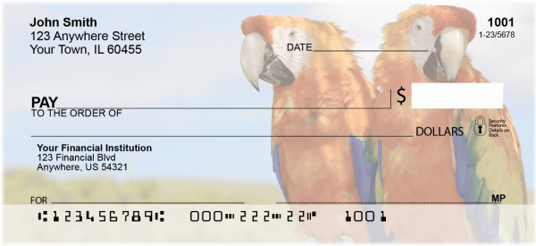 Macaw Parrots Personal Checks | ANI-41
