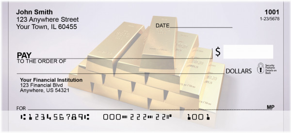 Gold Bars Personal Checks | BBI-37