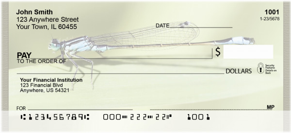 Dragonflies Close Up Personal Checks | QBC-07