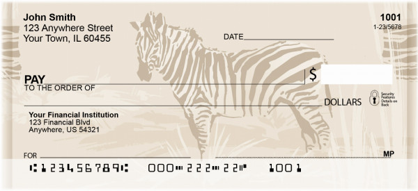 African Zebra Personal Checks | QBD-43