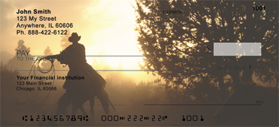 The Roundup At Sunset Personal Checks
