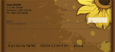 Fall Sunflowers Personal Checks