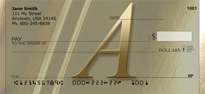 Golden Monogram A Personal Checks