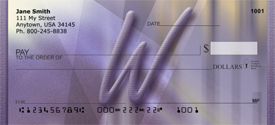 Prosperous Purple Monogram W Personal Checks
