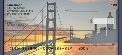 Golden Gate Bridge Sunset Personal Checks