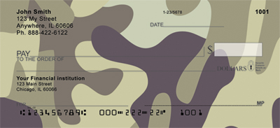 Camouflage Browns And Golds Personal Checks