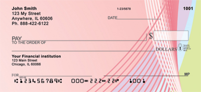 Soft Peach Personal Checks