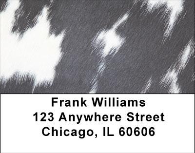 Cow Prints In Black And White Address Labels