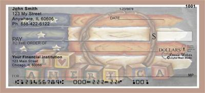 Americana Picket Flag Personal Checks
