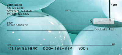 Colorful Blue Lights Personal Checks