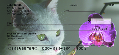 Flowers & Felines Personal Checks