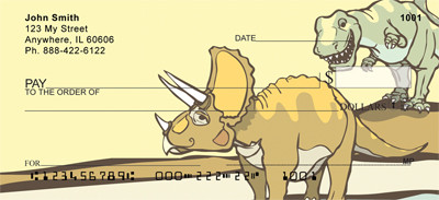 Cute & Friendly Dinosaurs Personal Checks