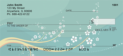 Oriental Inspired Sakura Blossoms Personal Checks