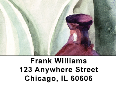 Abstract Vases Address Labels