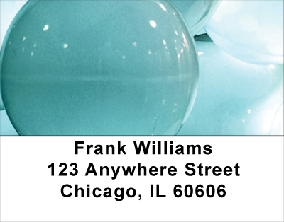 Colorful Blue Lights Address Labels