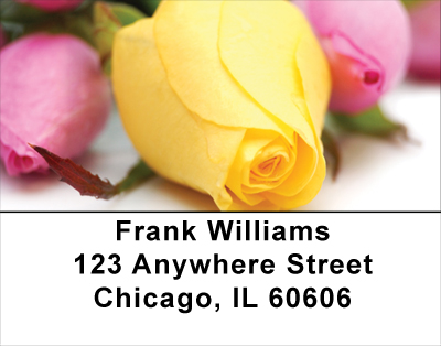 Spring Rose Boquet Address Labels