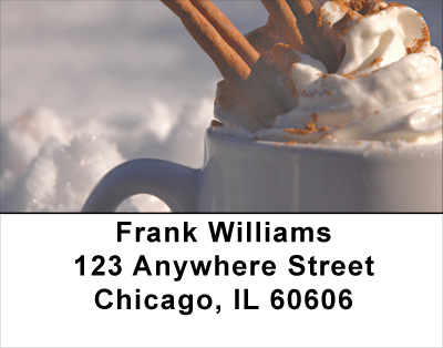 Winter Refreshments Snowboarding Address Labels