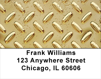 Diamond Plate Multi-Color Address Labels
