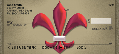 Colorful Fleur de Lis Personal Checks