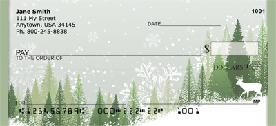 Deer Winter Holiday Personal Checks