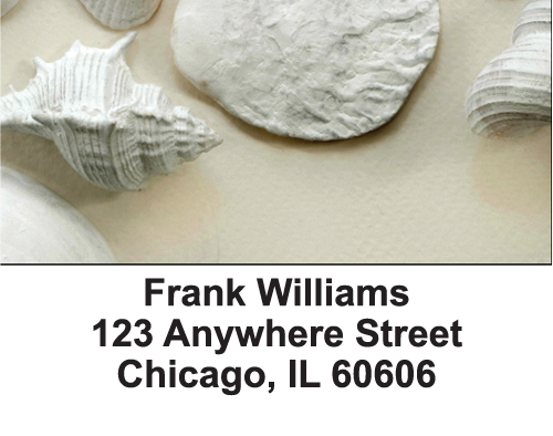 Perfectly White Shells Address Labels