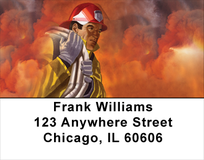 Heroic Firefighter Address Labels