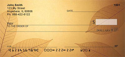 Golden Leaves Personal Checks