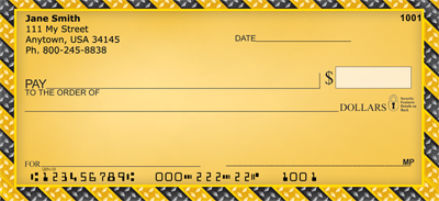 One For The Road - Diamondplate Personal Checks