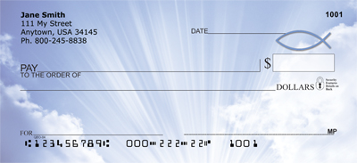 Christian Fish Symbol Personal Checks