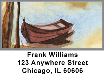 Canoe In Fall Address Labels