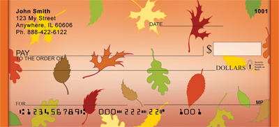 Leaves Blowing In The Wind Personal Checks