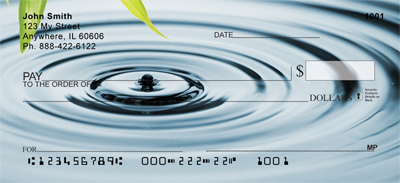 Bamboo & Water Droplet Personal Checks