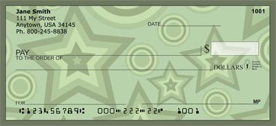 Geometric Diamonds and Stars Personal Checks