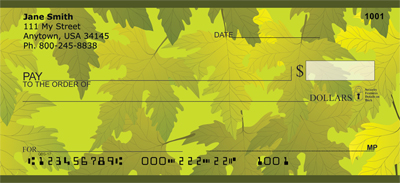 Leaves Of Gold Personal Checks