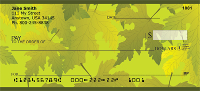 Leaves Of Gold Personal Checks