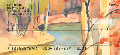 Watercolor - Fall Reflections Personal Checks