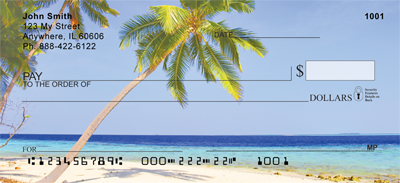 Palm Tree Paradise Personal Checks