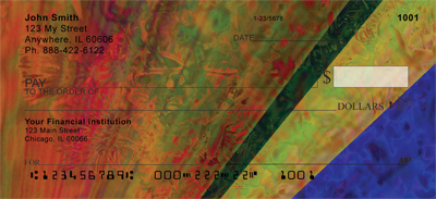Psychedelic Rust Personal Checks