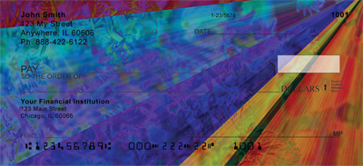 Psychedelic Rust Personal Checks