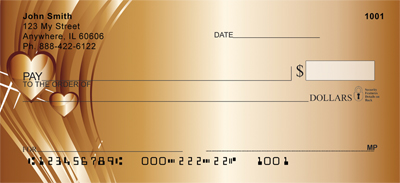 Heart of Gold Personal Checks