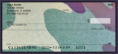 Tempting Teal Camos Personal Checks